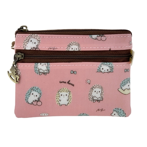 Waterproof Hedgehog Coin Purse Keychain Pouch Holder - Picture 1 of 8